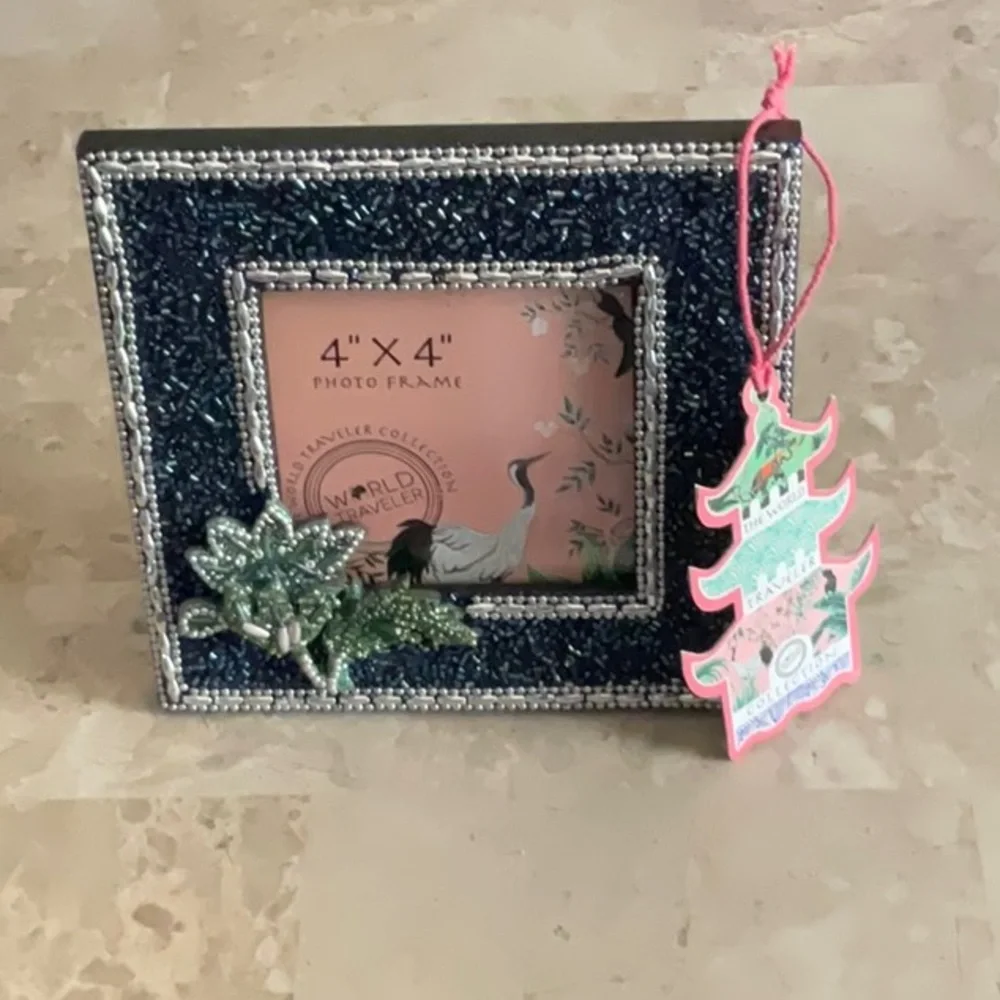 Beautifully Beaded Photo Frame for 4” x 4” Photo